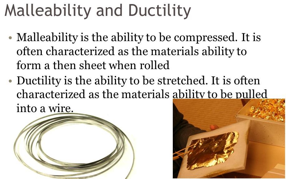 the ductility is the property of a material due to which it