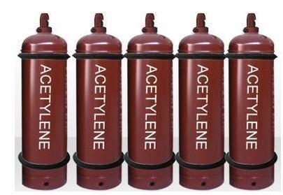 In an acetylene cylinder, the acetylene is dissolved in
